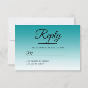 Invitation Ombre vert tropical doux 16 RSVP