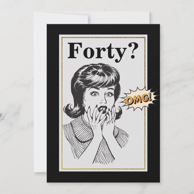 Invitation OMG 40e fête d'anniversaire Fantastique femmes Ann (Devant)