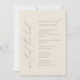 Invitation On A Fait Le Knot, Mariage Elopement Dinner Party