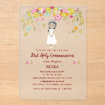 Invitation on acrylic PETRA First Communion
