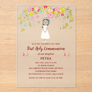 Invitation on acrylic PETRA First Communion