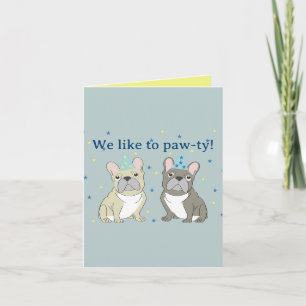 Invitation On aime faire la fête !  Bouledogue français