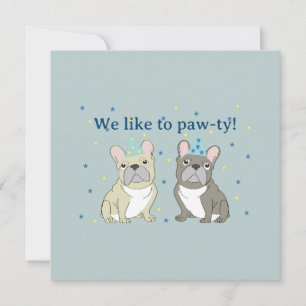 Invitation On aime faire la fête ! Bouledogue français