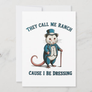 Invitation On m'appelle Ranch parce que je déguise l'opossum