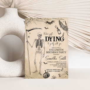 Invitation On meurt à la fête d'Halloween