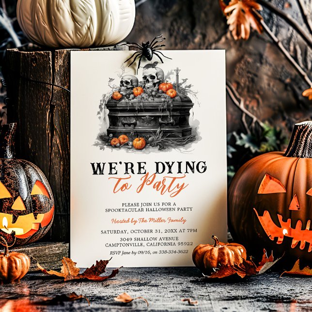 Invitation On meurt à la fête d'Halloween (Créateur téléchargé)