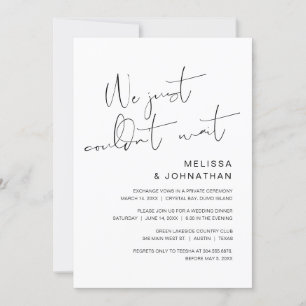Invitation On ne pouvait pas attendre, Mariage Elopement Part