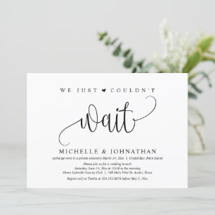 Invitation On ne pouvait pas attendre, Mariage Elopement Part