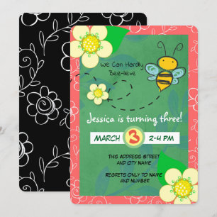 Invitation On Peut À Peine Lieve Bee Anniversaire