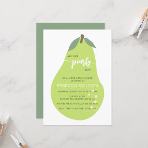 Invitation On peut attendre avant l'automne Baby shower de po