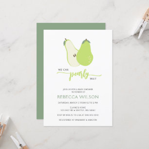 Invitation On peut attendre avant l'automne Baby shower de po