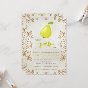 Invitation On peut attendre avant l'automne Baby shower de po