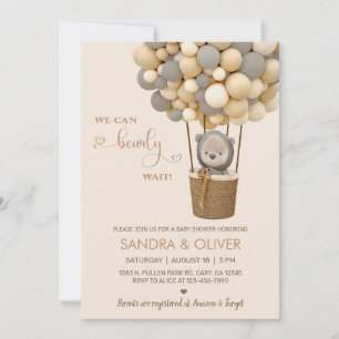 Invitation On peut attendre avec impatience la montgolfière e