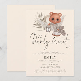 Invitation On peut attendre Boho Chic Baby shower