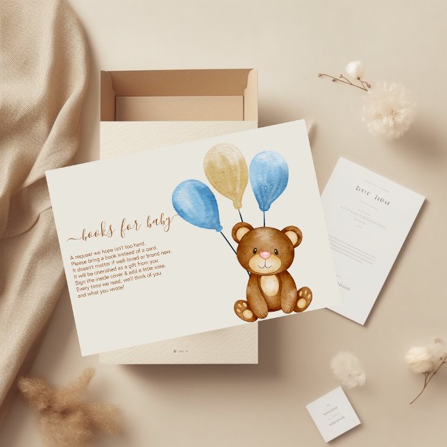 Invitation On peut attendre des livres d'ours d'aquarelle pou (Créateur téléchargé)