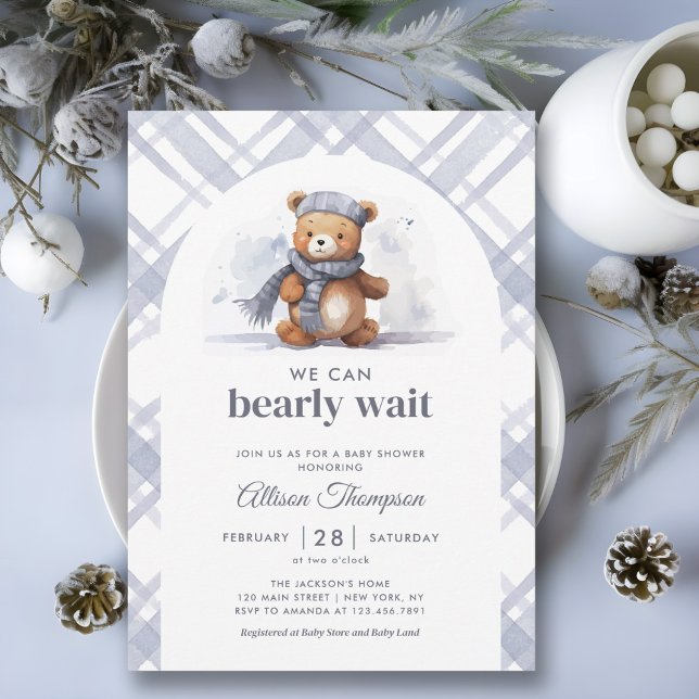 Invitation On peut attendre le Baby shower des garçons d'hive (Créateur téléchargé)