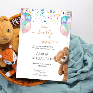 Invitation on peut attendre le thème de célébration baby show
