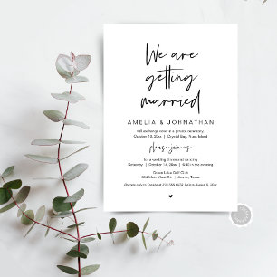 Invitation On se marie, Elopement Dinner Dancing