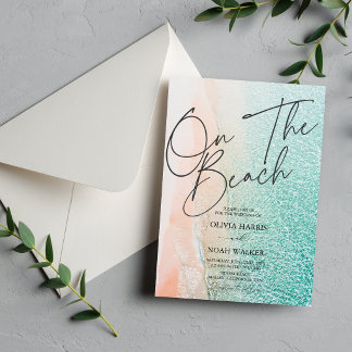 Invitation On The Beach Summer tropical wedding