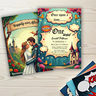 Invitation Once Upon A Time Woodland Fairytale 1st Birthday