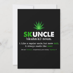 Invitation Oncle amoureux de l'herbe de Skuncle fumeur drôle