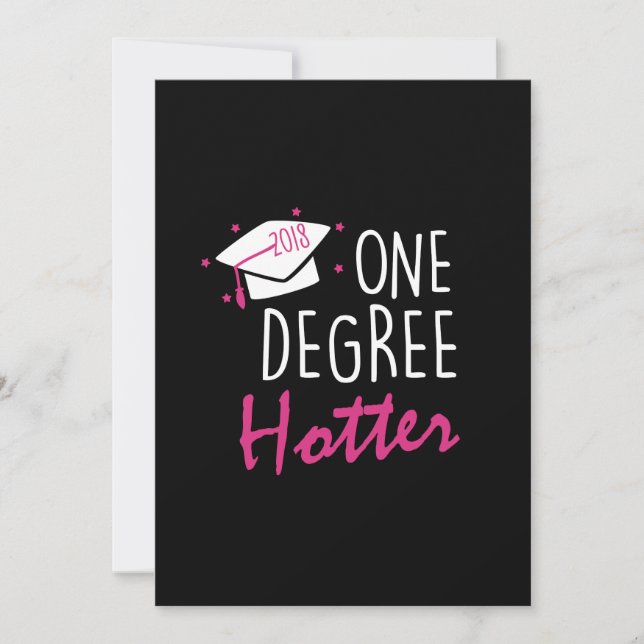 Invitation One Degree Hotter 2018 Jour de la remise des diplô (Devant)
