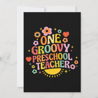 Invitation One groovy preschool teacher
