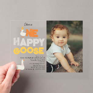 Invitation One Happy Goose 1er  Premier Anniversai