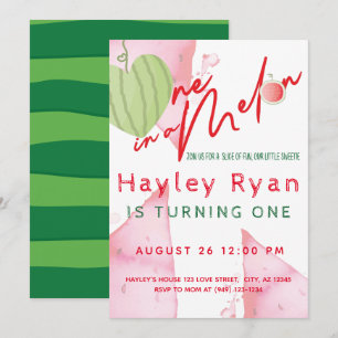 Invitation One In a Melon 1er anniversaire