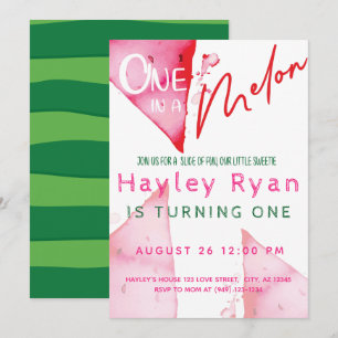 Invitation One In a Melon 1er anniversaire
