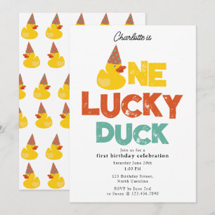 Invitation One Lucky Duck 1er Premier Anniversair