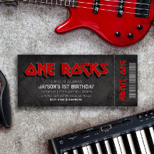 One Rocks - Billet garçon 1er anniversaire