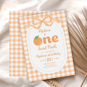 Invitation One Sweet Peach Girl 1er anniversaire
