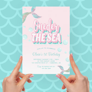 Invitation Oneder la sirène de la mer 1er anniversaire