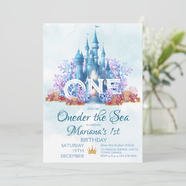 Invitation Oneder Sea 1er Anniversaire (Debout devant)