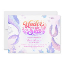 Oneder the Sea Mermaid 1st birthday girl 