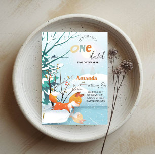 Invitation Onederful Winter 1er Birthday Girl Party