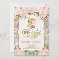 ONEderful World Adventure Map Filles 1er anniversa
