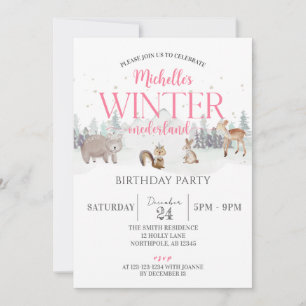 Invitation Onederland d'hiver Anniversaire, Animal 1er Annive