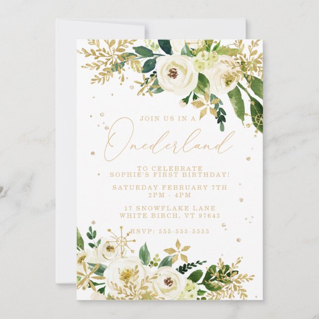 Invitation Onederland Un premier anniversaire (Devant)
