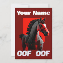 Oof Roblox Funny meme Red Horse