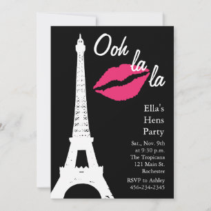Invitation Ooh la la ! Fête de filles