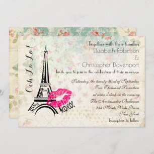 Invitation Ooh La La Paris Tour Eiffel Invite