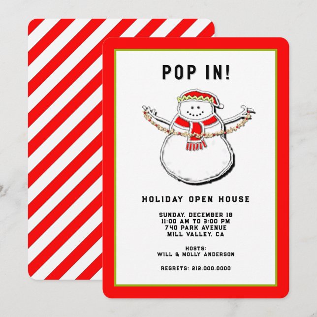 Invitation Open House (Devant / Derrière)