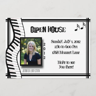 Invitation Open House de clavier