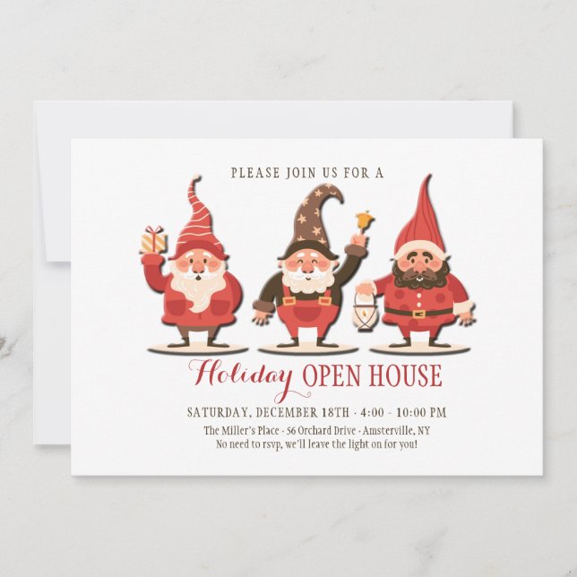 Invitation Open House Gnomes (Devant)