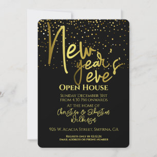 Invitation Open House Party du Nouvel An