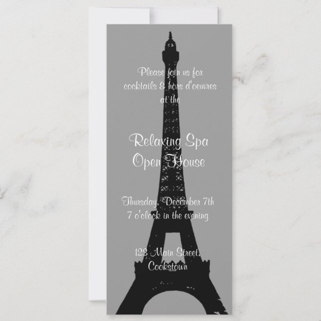 Invitation Open House Smokey Grey Soirée à Paris (Devant)