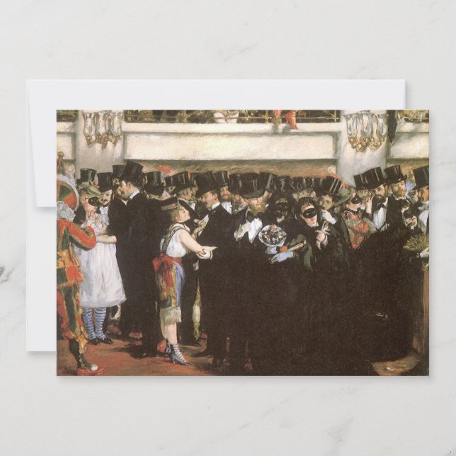 Invitation Opéra de bal masqué par Manet, fête de la Saint-Sy (Devant)
