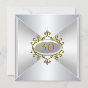 Invitation Or Argent Anniversaire Anniversaire de 